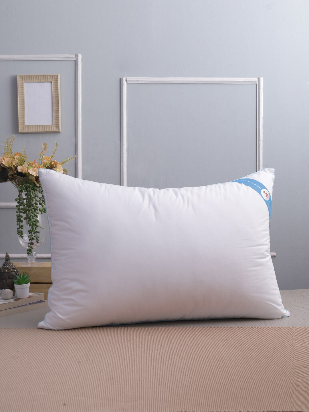 Featherlite White Solid Cotton Adjustable Medium Fibre Sleep Pillow-68.58 x 45.72 cm