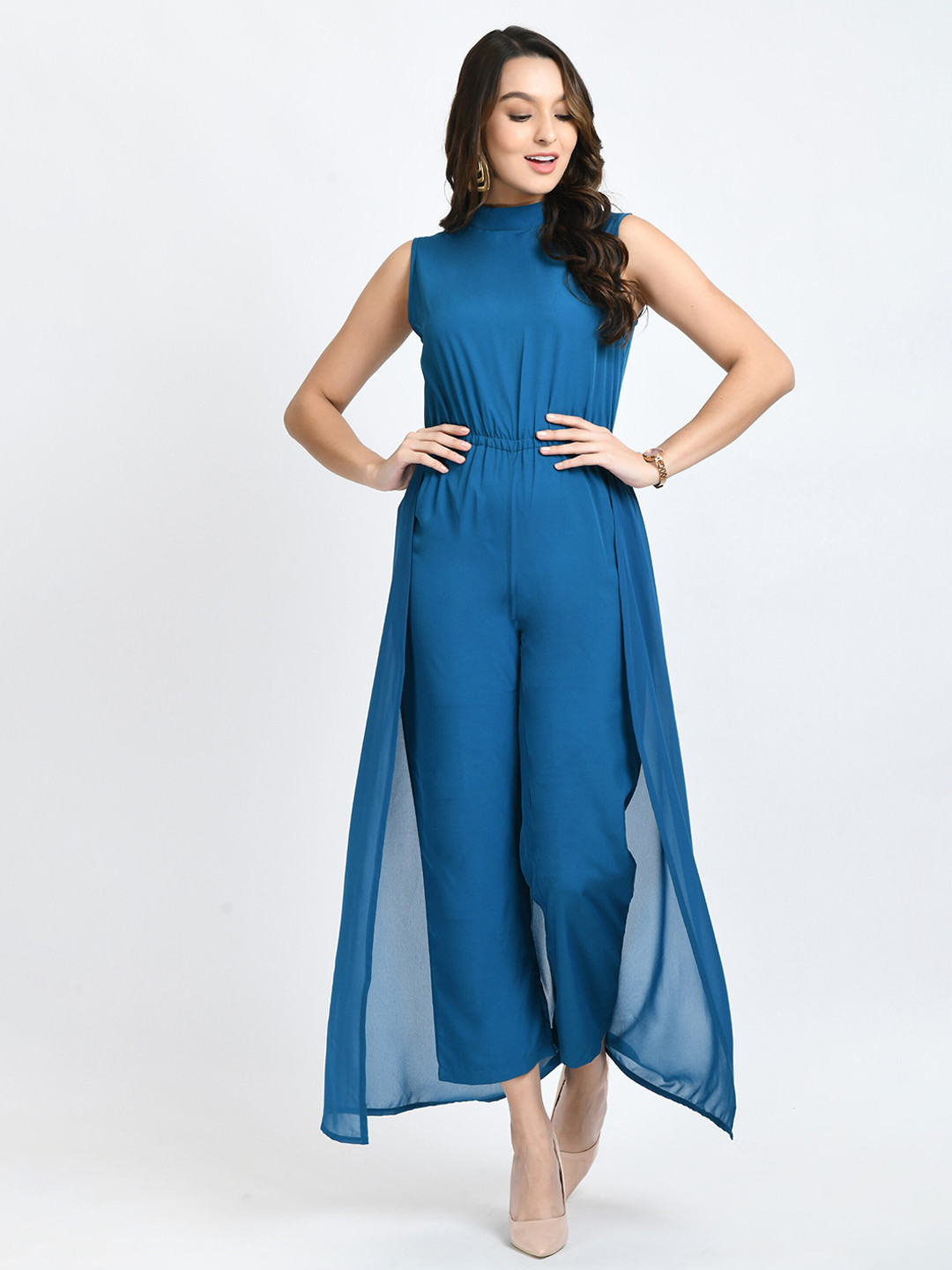 V&M Layered Sleeveless Basic Jumpsuit