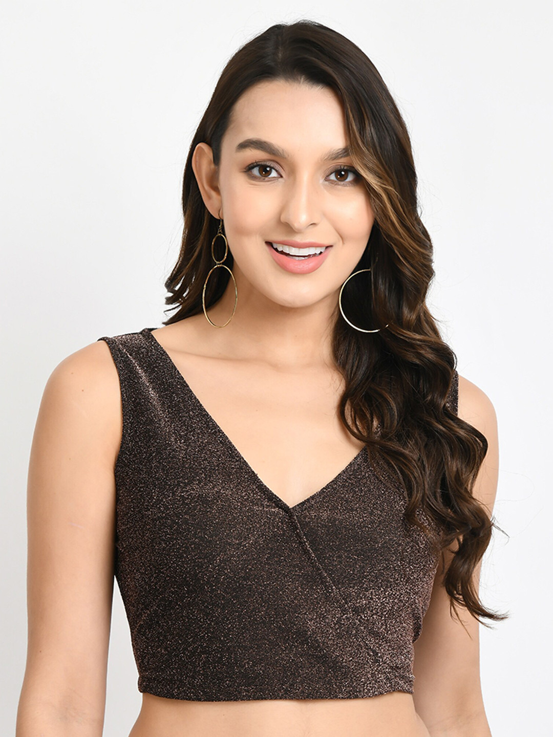 V&M Embellished Wrap Crop Top