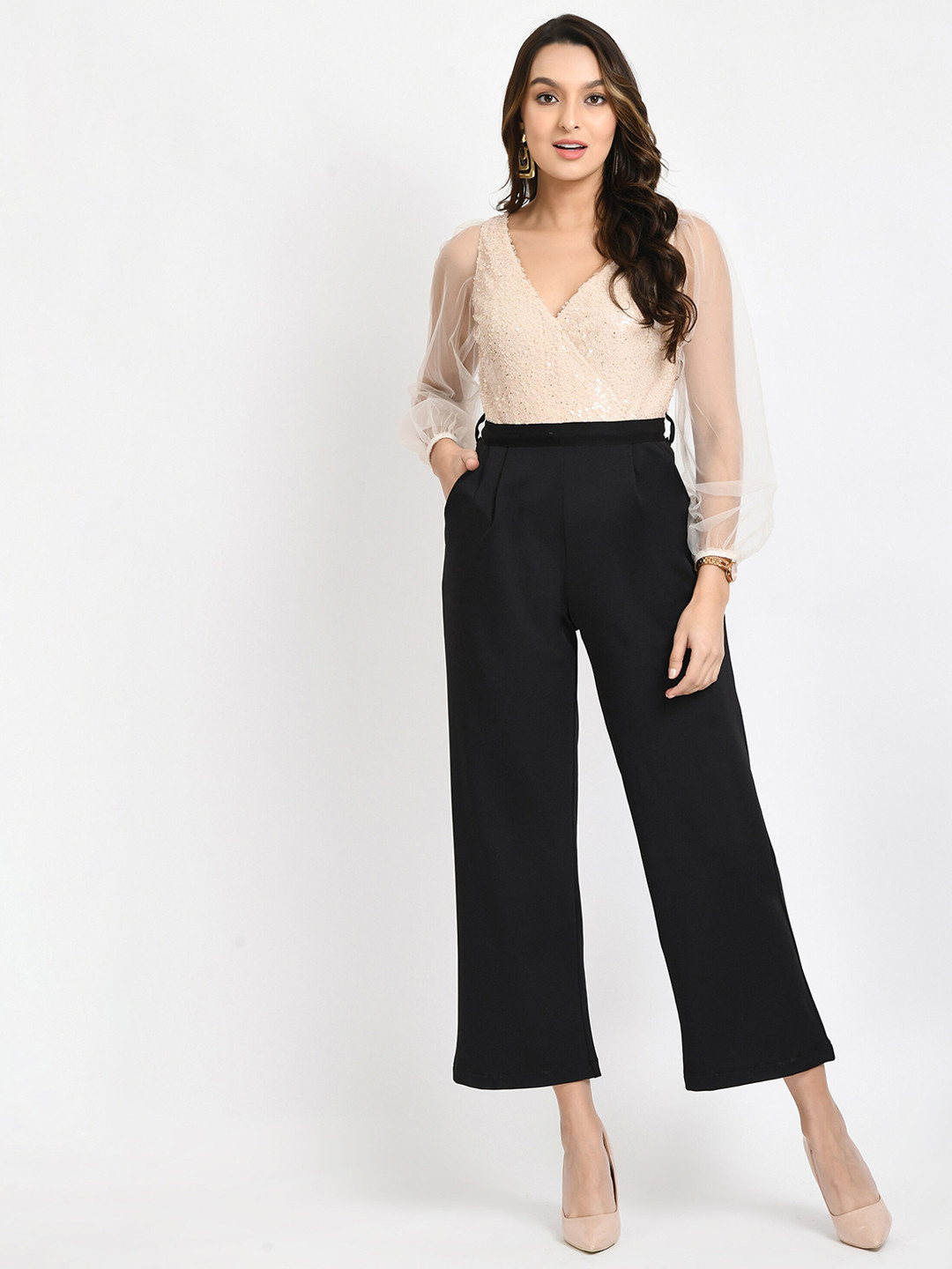 V&M Sequinned Jumpsuit Basic Jumpsuit