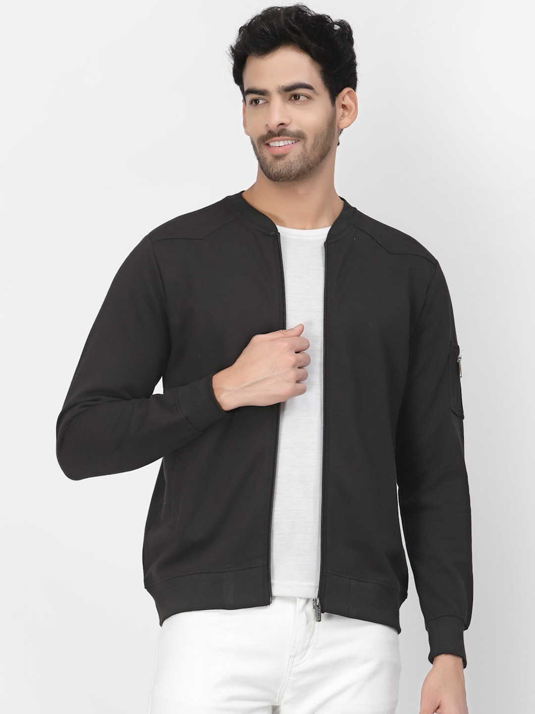 PAUSE SPORT Men Fleece Lightweight Outdoor Bomber Jacket