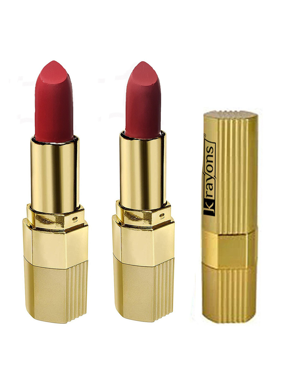 krayons Desire Matte Set Of 2 Lipstick 3.5 g Each Scarlet Red 303 - Garnet Red 304