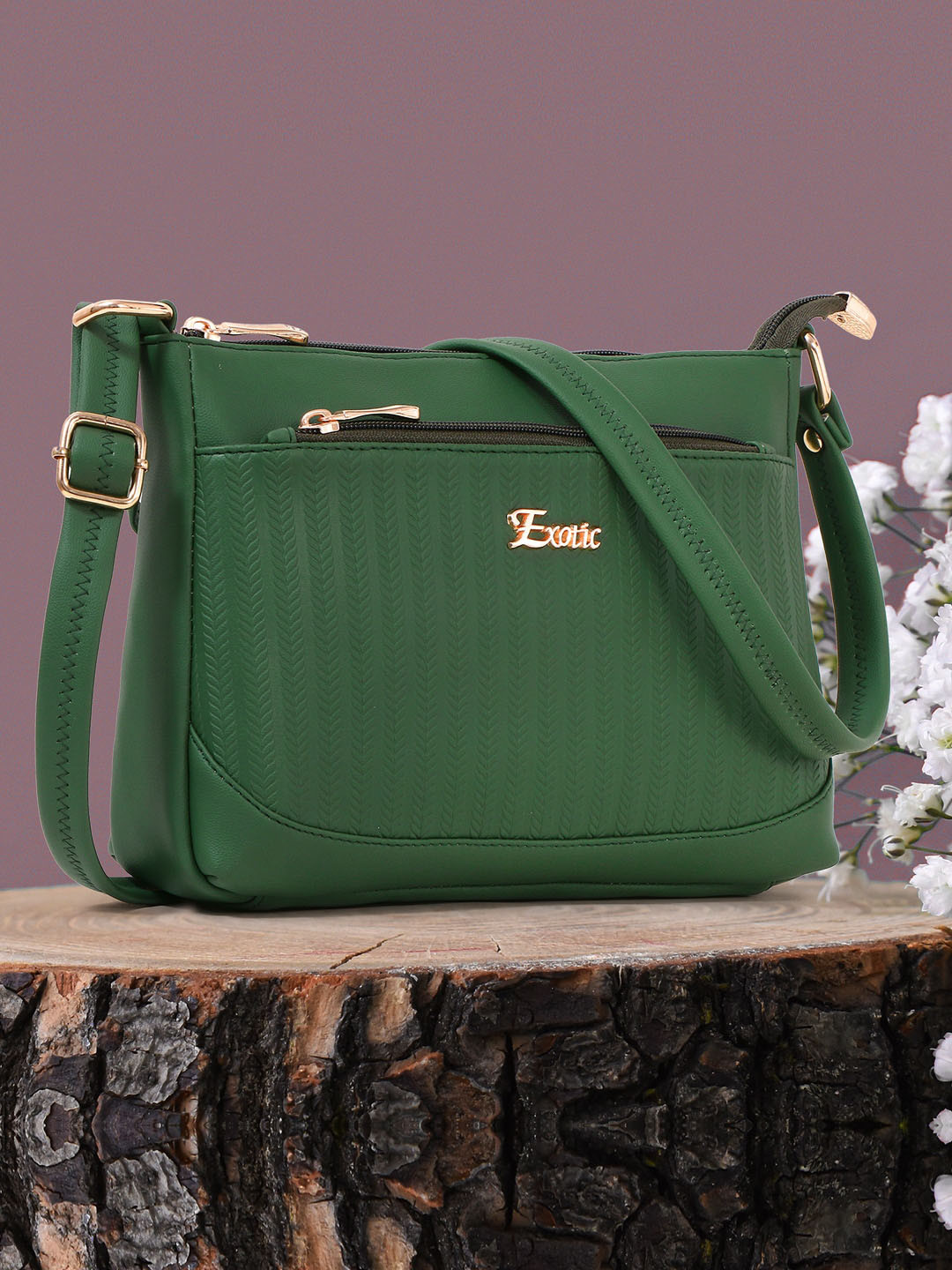 Exotic Textured Bowling Shoulder Bag