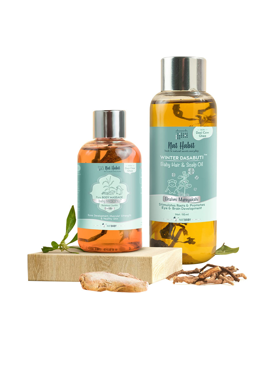 Nat Habit Kids Winter Combo of Hair Scalp Oil & Body Massage Oil