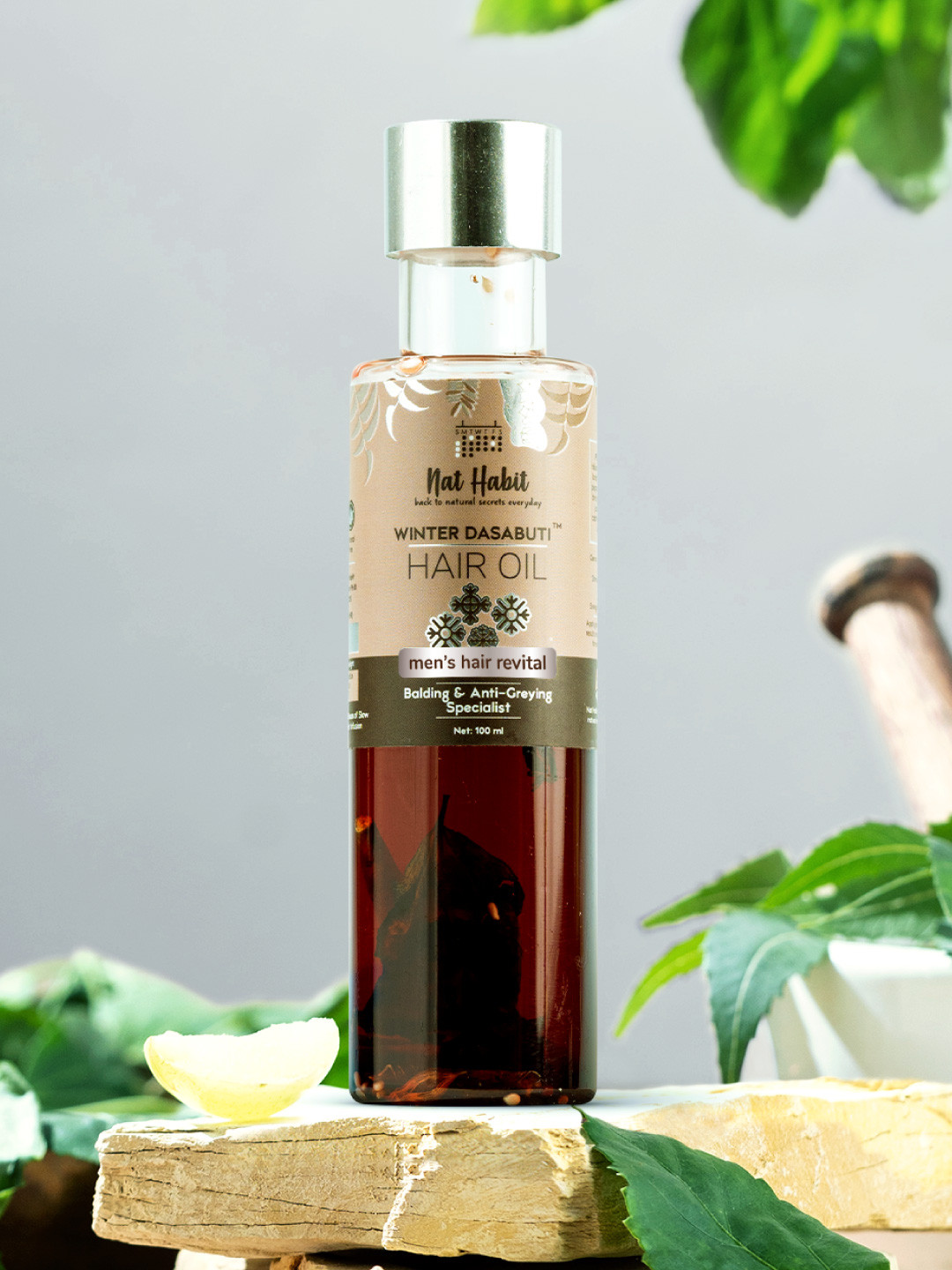 Nat Habit Men Revital Winter Hair Oil For Balding  Anti-Greying Specialist - 100ml