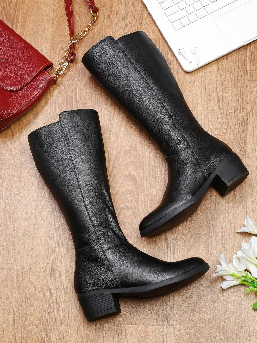 Teakwood Leathers Women Leather Winter Boots
