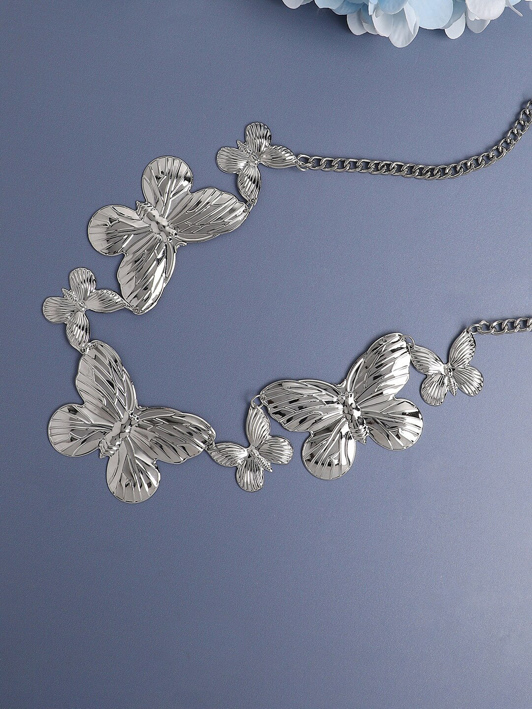 SOHI  Silver-Plated Body Chain