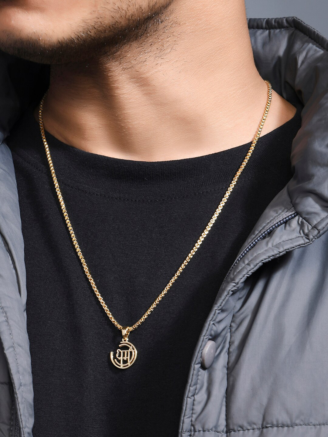 The Bro Code Men Gold-Toned Gold-Plated Necklace