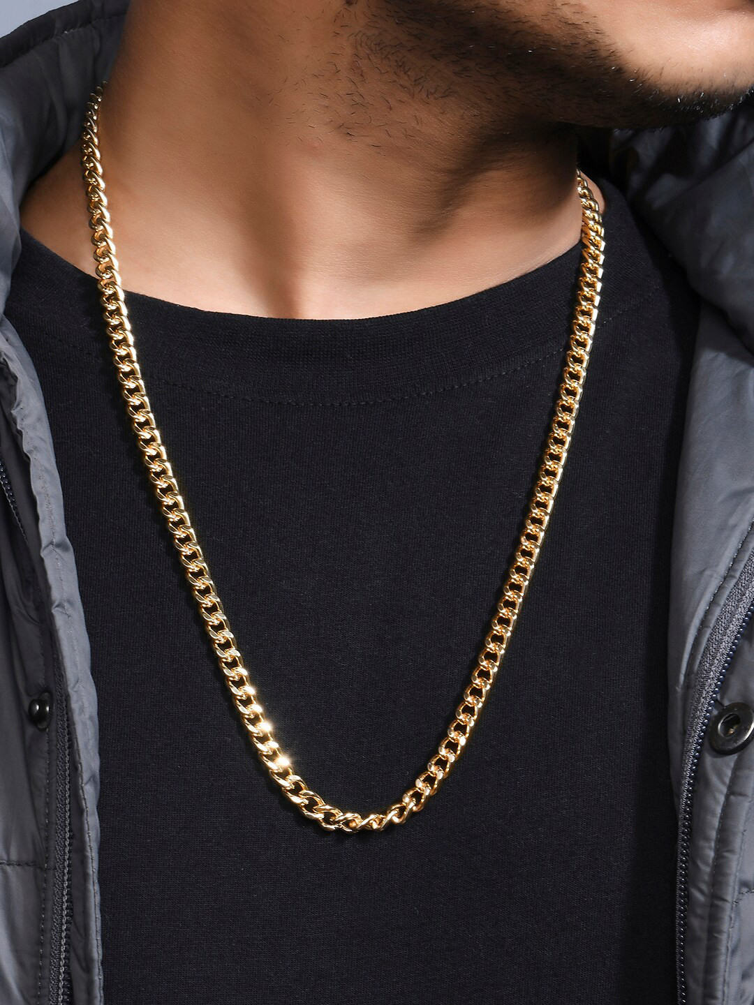 The Bro Code Men Gold-Toned Gold-Plated Necklace