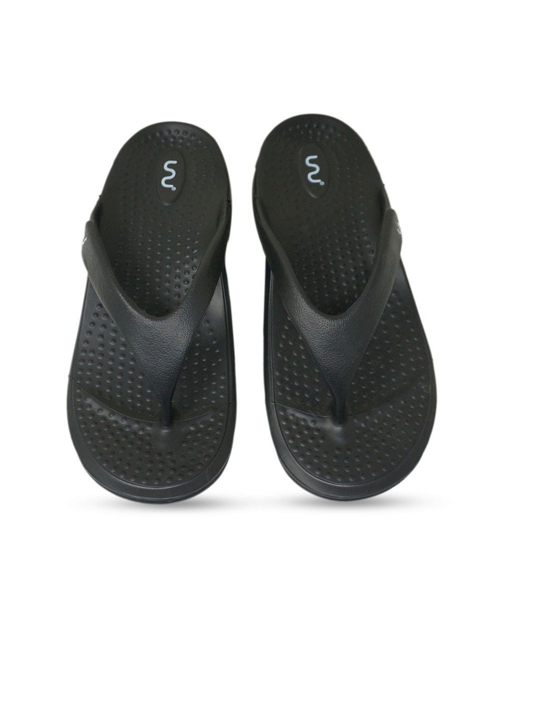Doubleu Men Black EVA Thong Flip-Flops