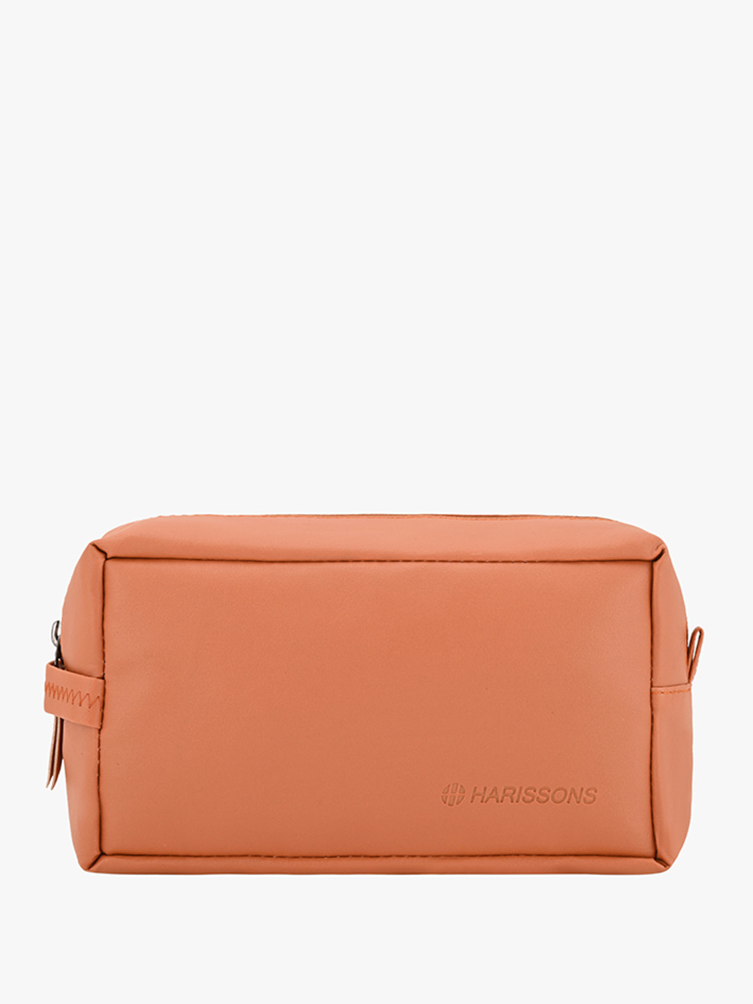 Harissons Solo Unisex Camel Water Repellent Vegan Leather Travel Toiletry Kit Pouch