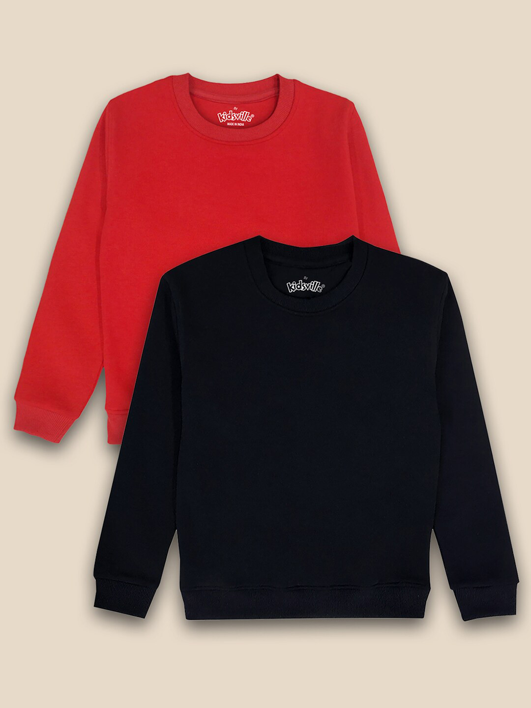 Kids Ville Pack Of 2 Girls Cotton Pullover Sweatshirts