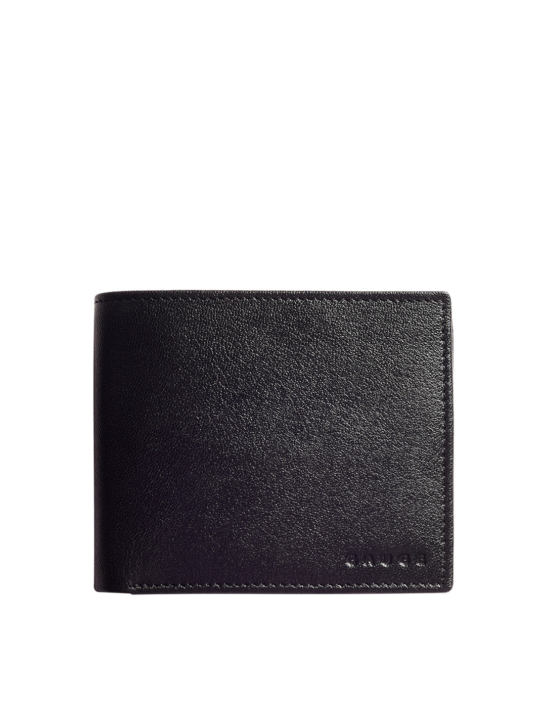 Gauge Machine Men Textured Leather Two Fold Wallet