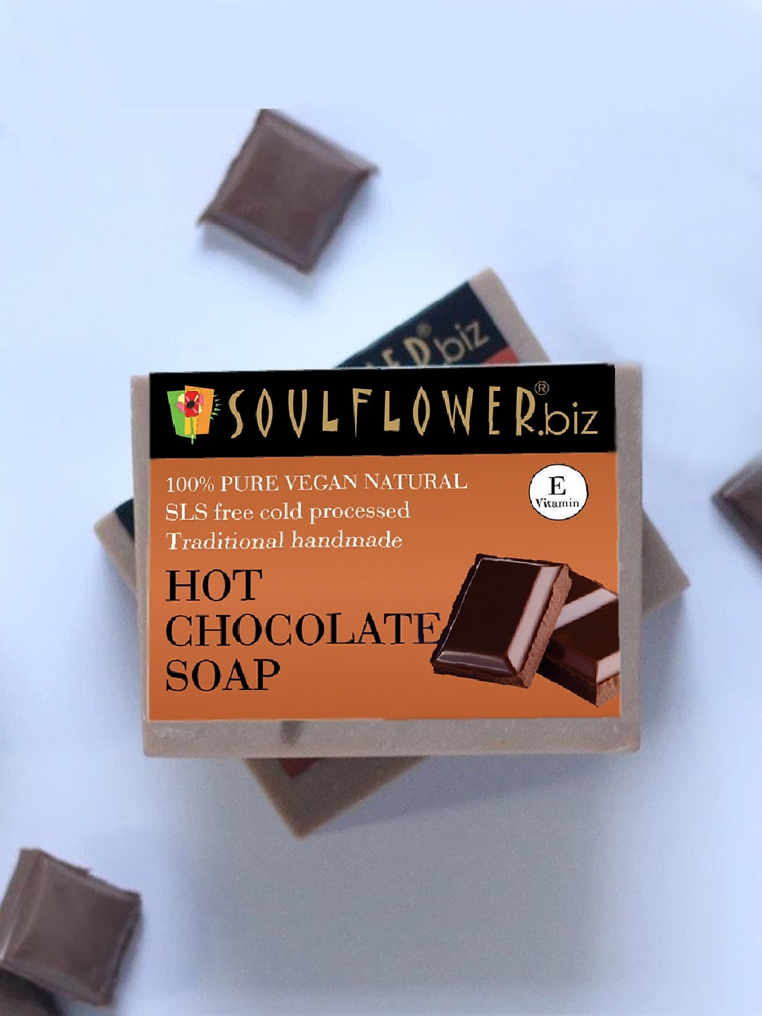 Soulflower Sustainable Unisex Pack of 2 Hot Chocolate Soaps