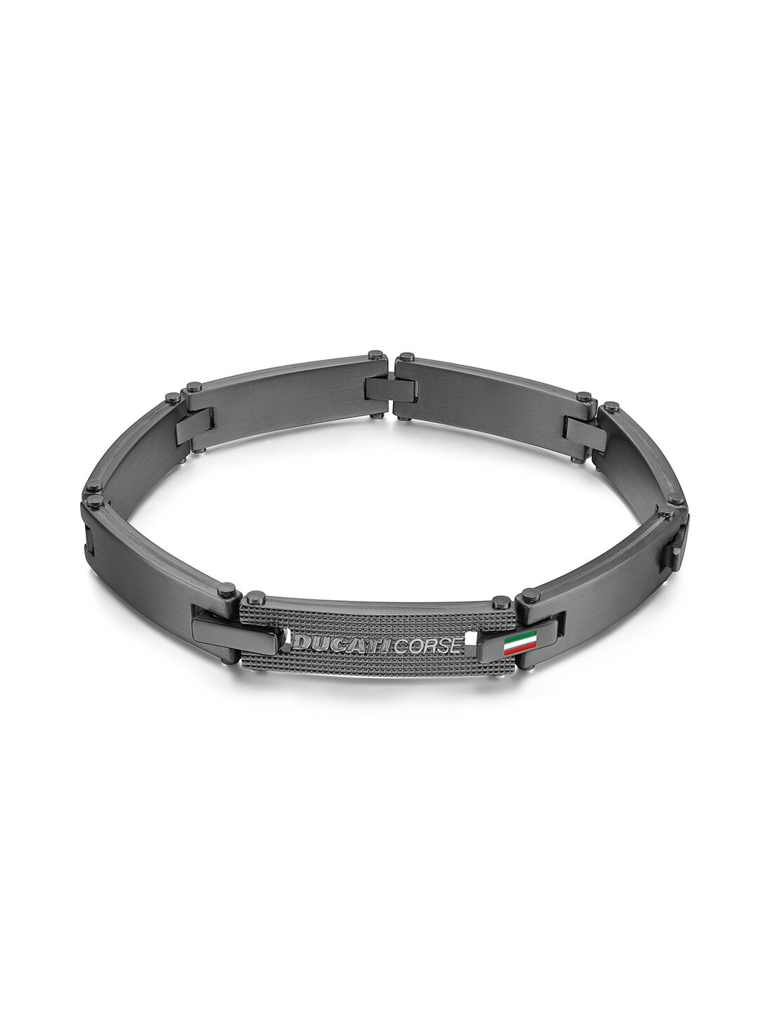 DUCATI CORSE Men Silver-Plated Link Bracelet