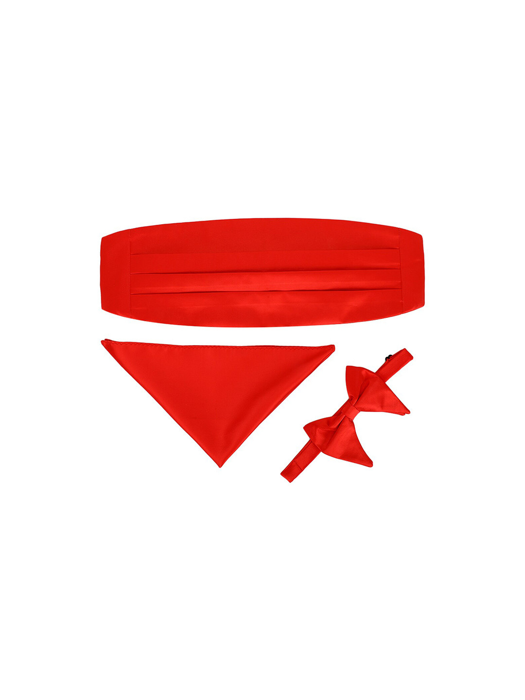 Tossido Men Cummerbandh Bow Tie & Pocket Square Accessory Gift Set