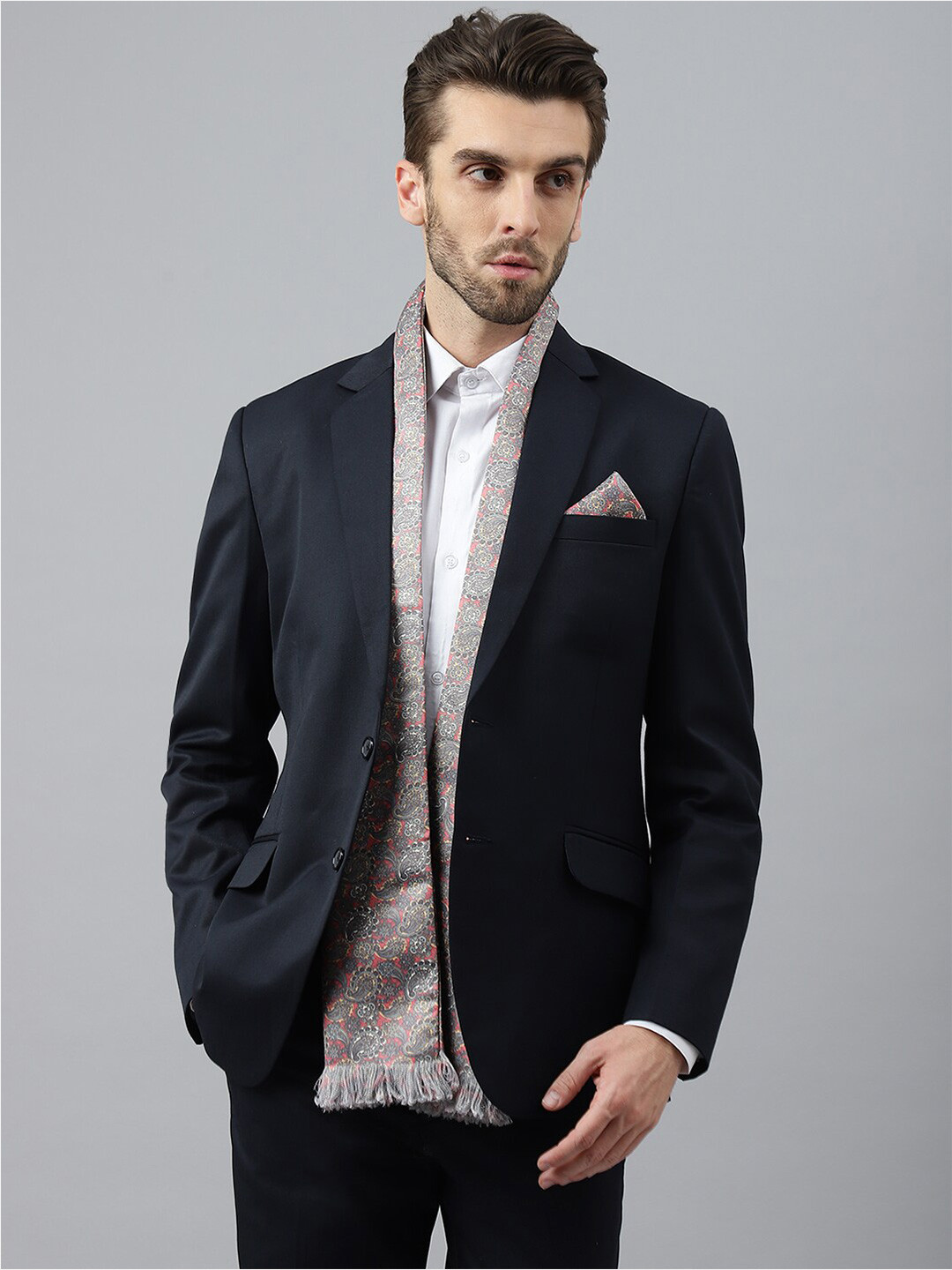 Tossido Men Floral Printed Stole & Pocket Square