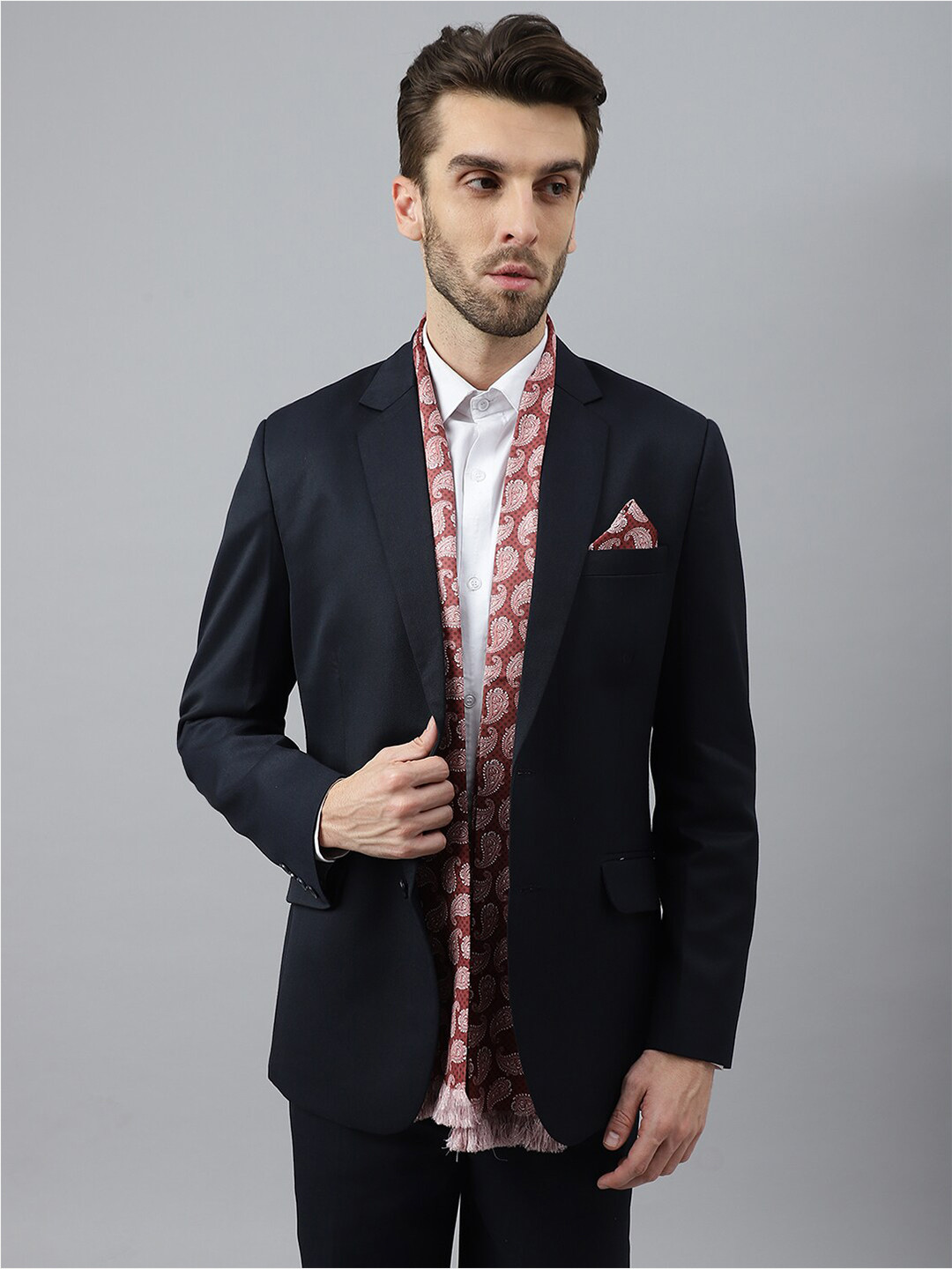 Tossido Men Printed Stole & Pocket Square