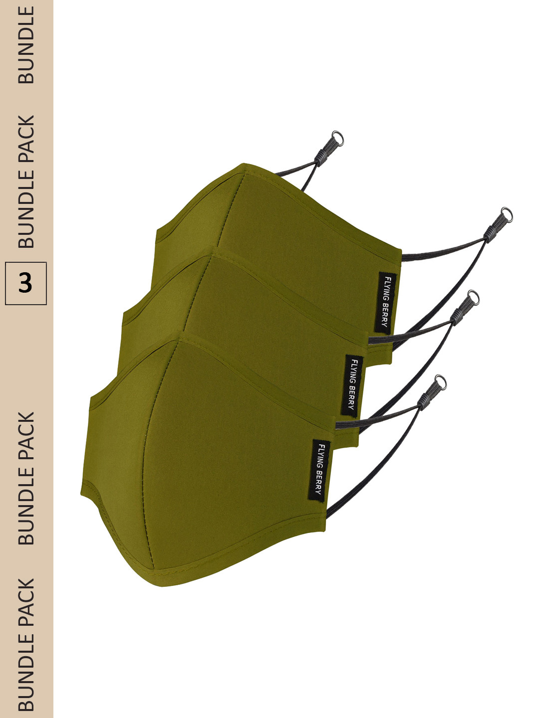 FLYING BERRY Pack Of 3 Anti Pollution Multi Layers Washable Cotton Face Mask