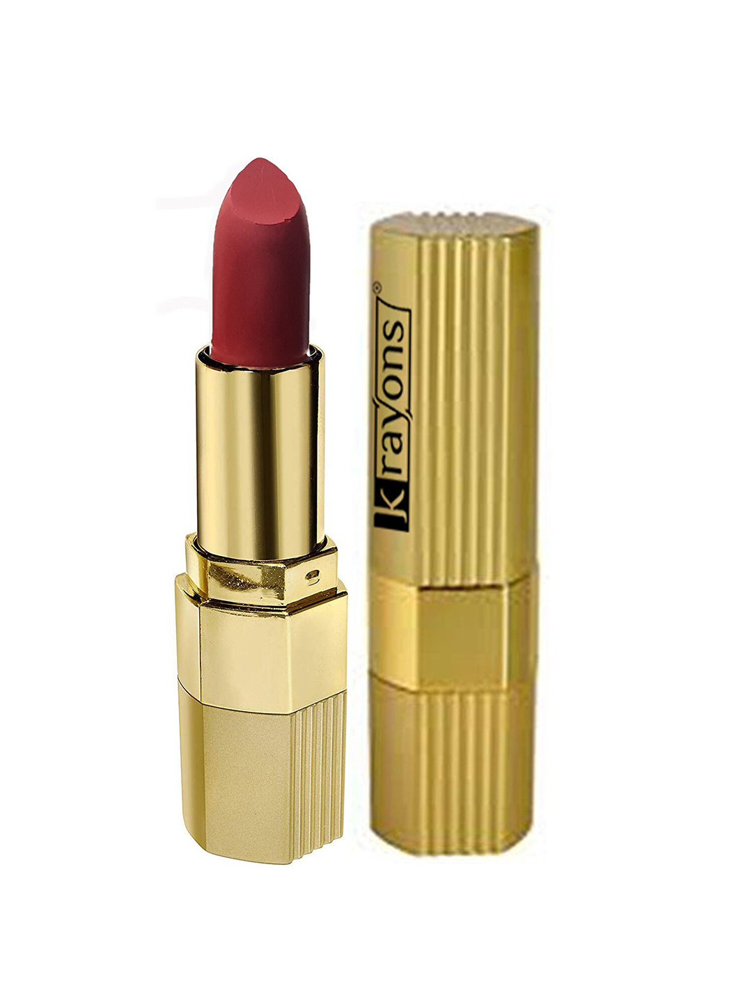krayons Desire Matte Highly Pigmented & Long Lasting Lipstick 3.5g - Garnet Red 304