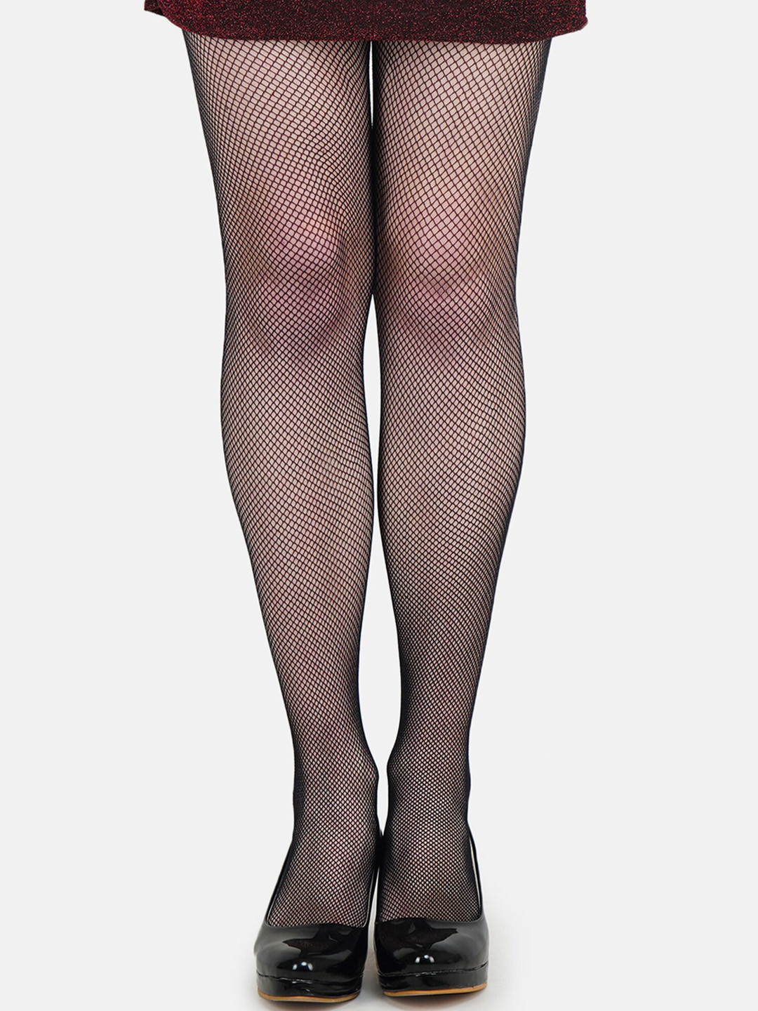 Hill Islands Women High-Rise Sheer Fish Net Stockings