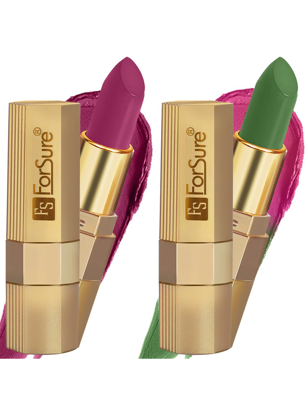 ForSure Xpression Set Of 2 Long Lasting Matte Lipsticks 3.5 gm Each-Magenta 302 & Natural Pink 305