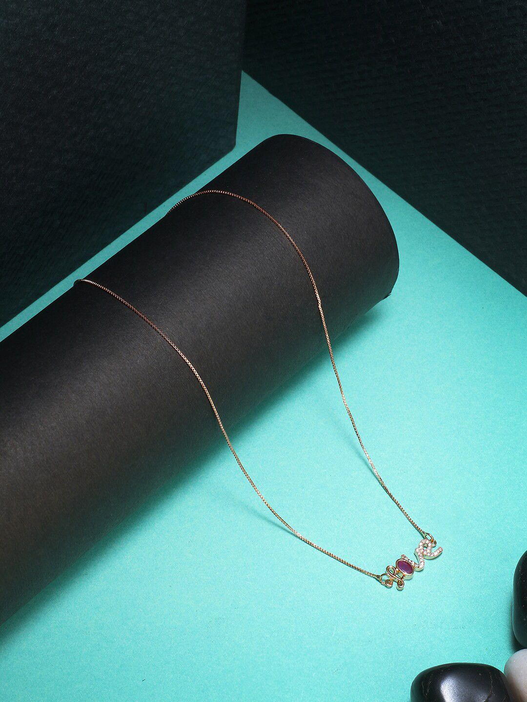 Adwitiya Collection Brass Rose Gold-Plated Chain
