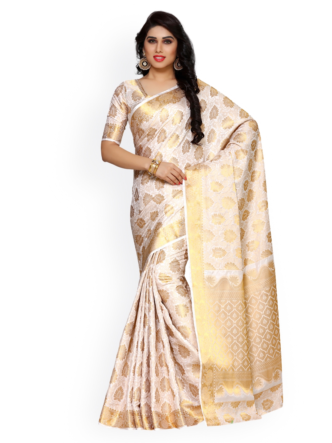 biscuit colour wedding sarees
