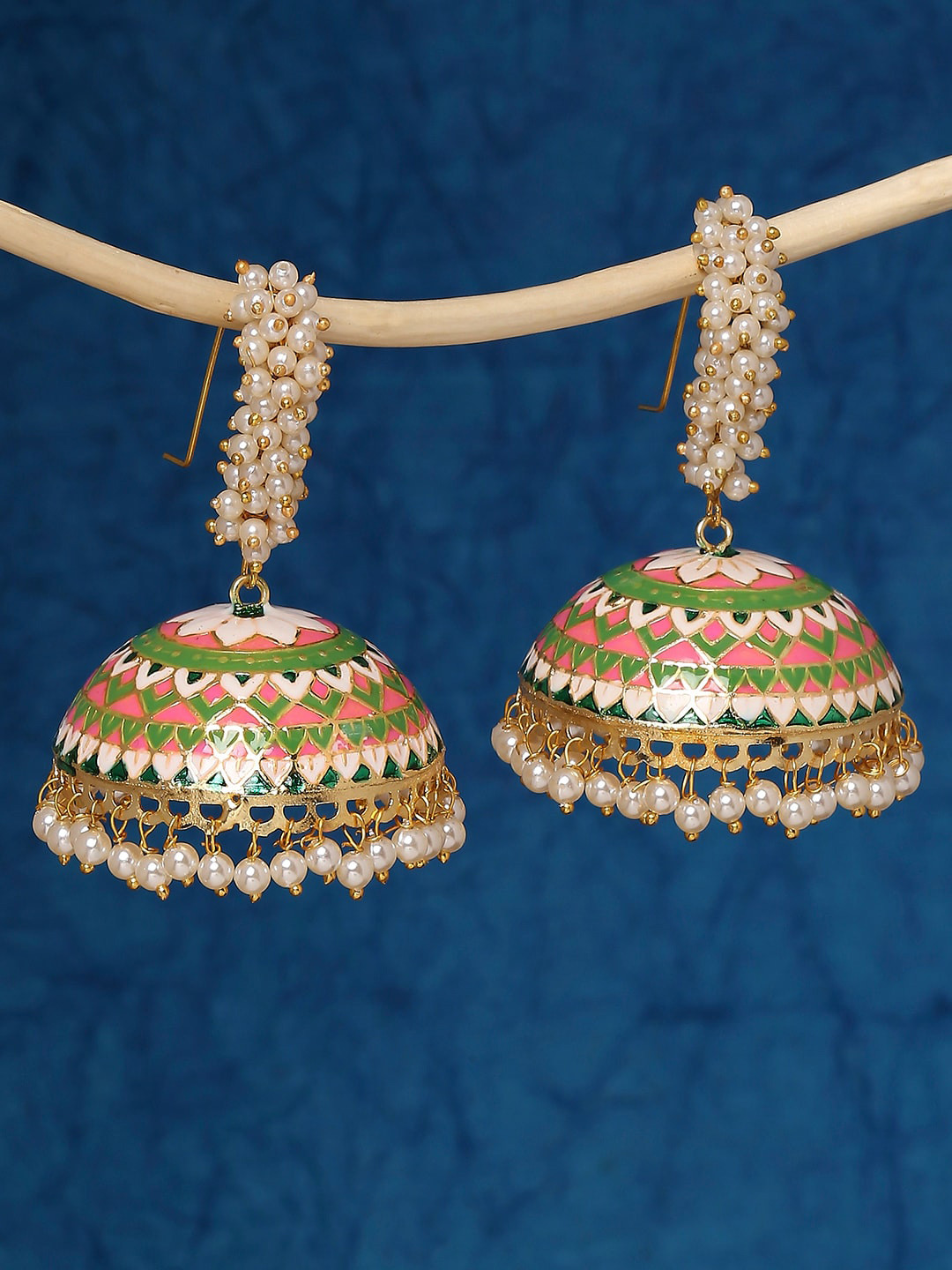 OOMPH Dome Shaped Jhumkas Earrings