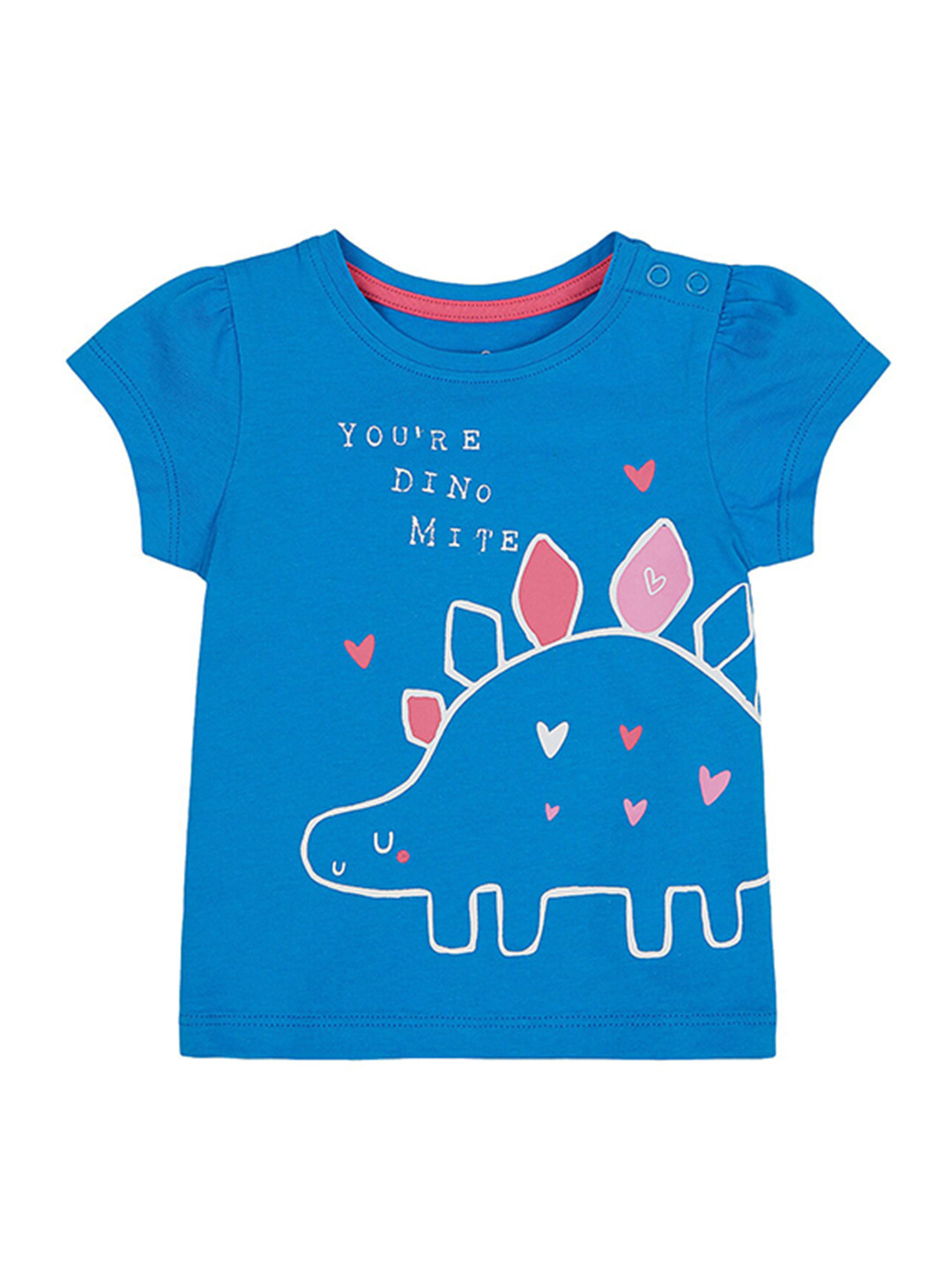 mothercare Girls Printed Puff Sleeves T-shirt