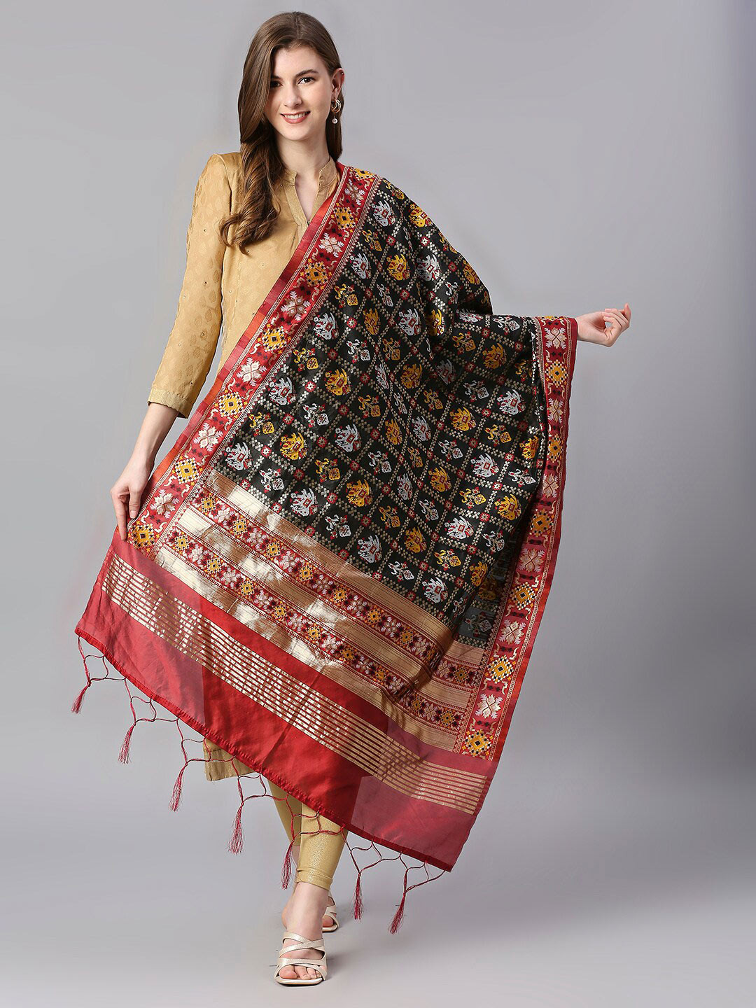 Dupatta Bazaar Woven Design Silk Dupatta