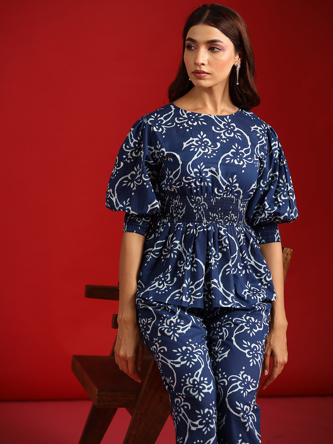 Anayna Women Pure Cotton Printed Top With Trousers - Co Ords for Women 21334380 | Myntra