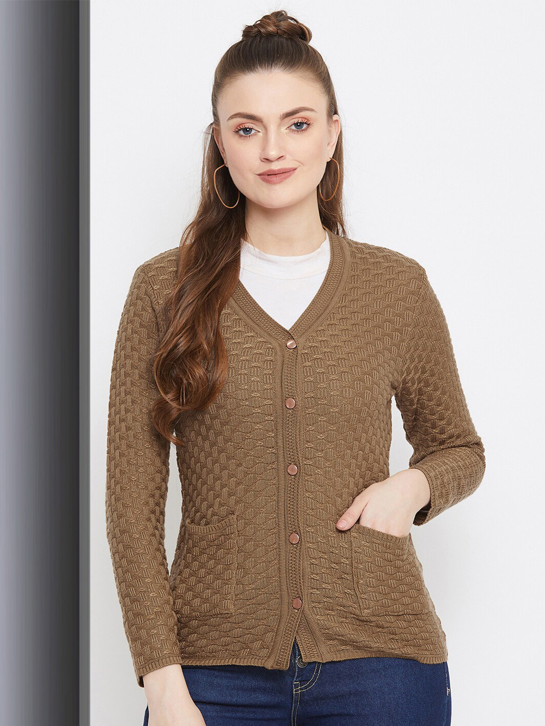 Zigo Women Wool Cable Knit Cardigan