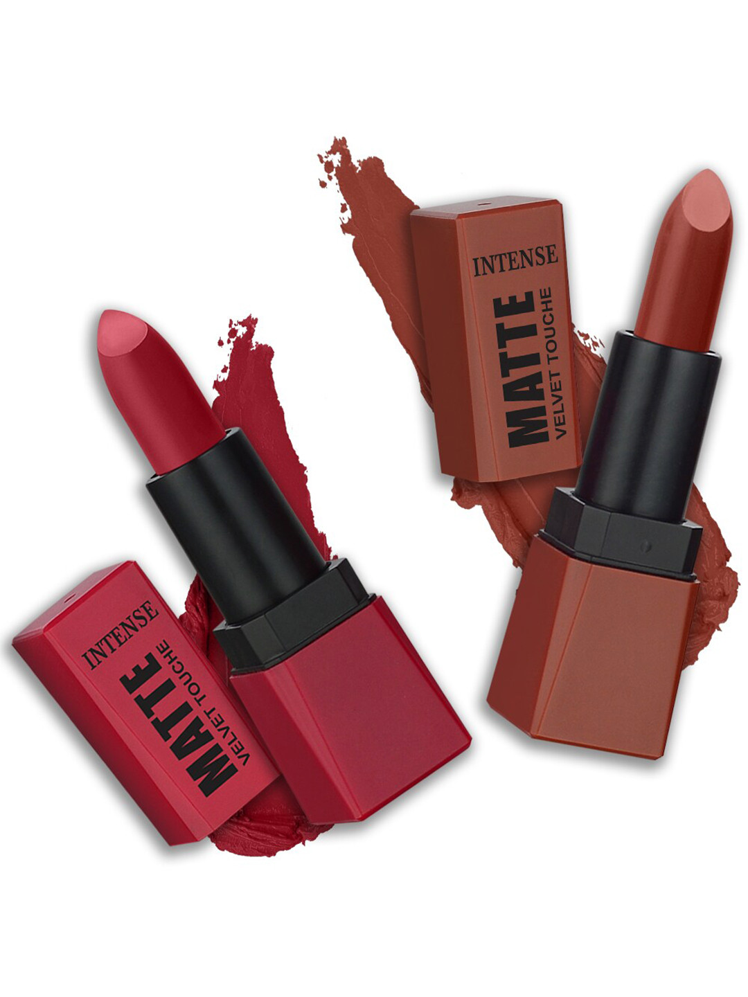 PERPAA Sensational Matte Intense Velvet Touche Set Of 2 Lipstick - MoodyMaroon&BrownSugar