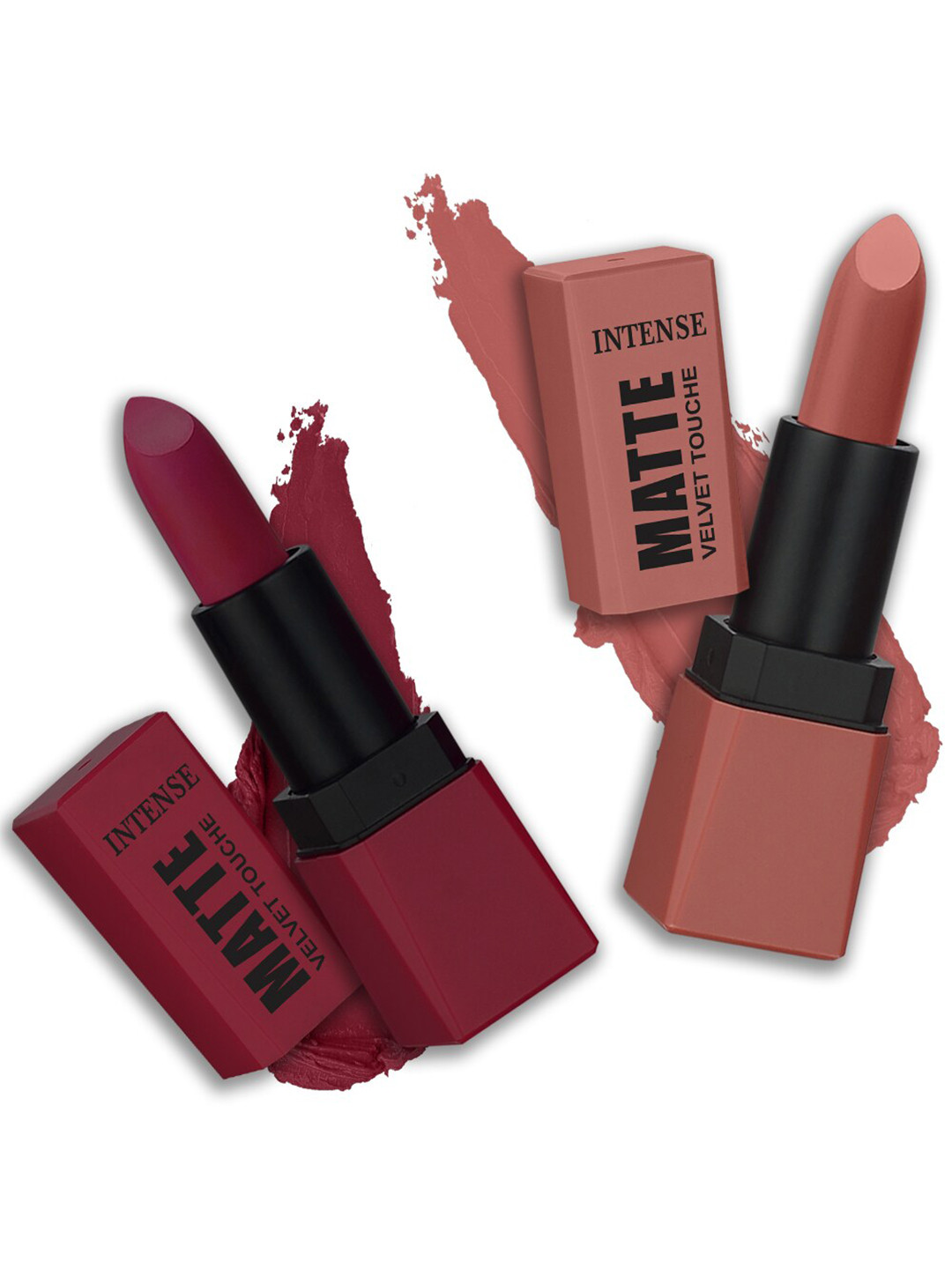 PERPAA Sensational Matte Intense Velvet Touche Set Of 2 Lipstick -MoodyMaroon & NexttoNude