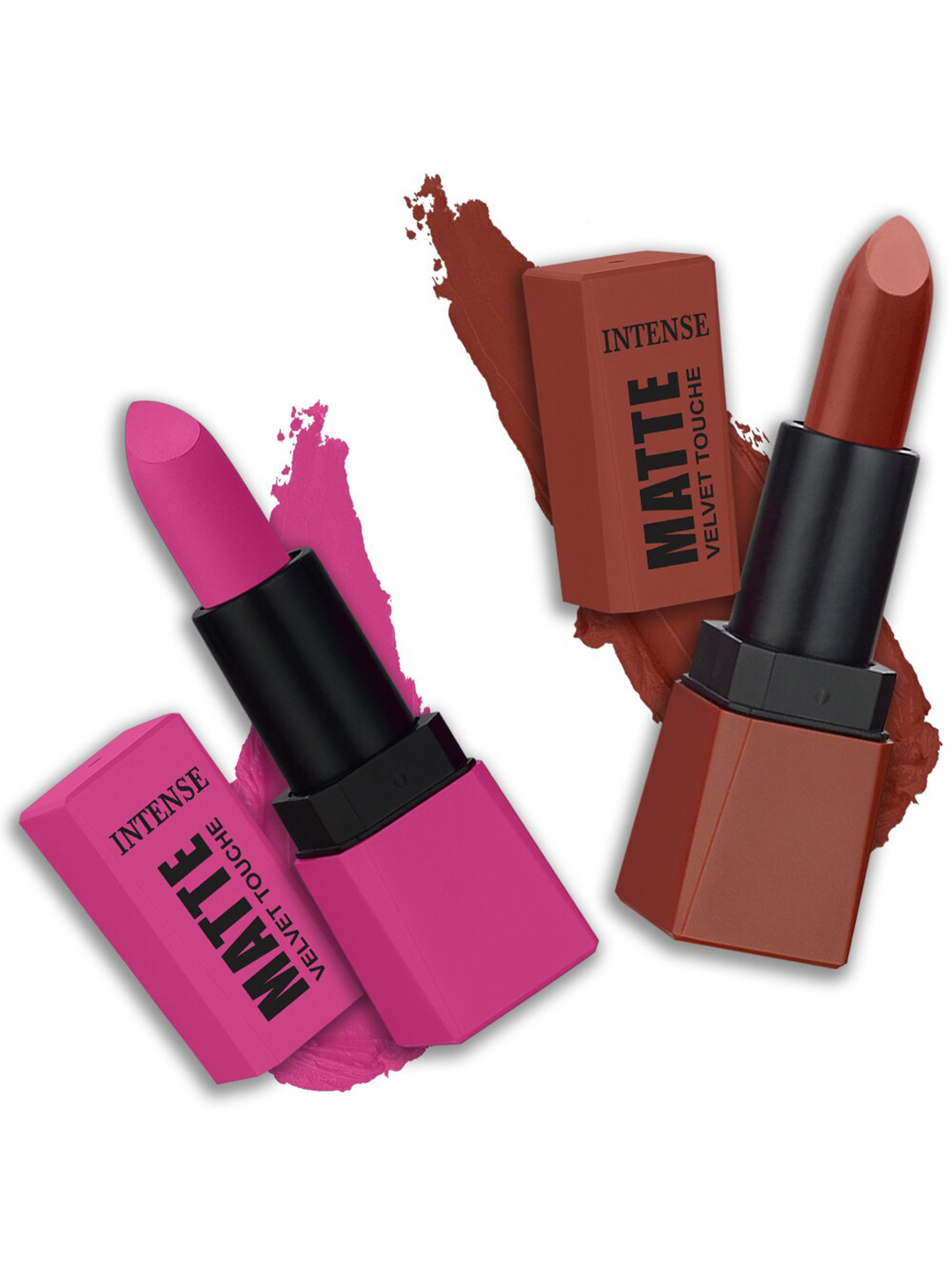 PERPAA Sensational Matte Intense Velvet Touche Set Of 2 Lipstick - PerfectPink&BrownSugar