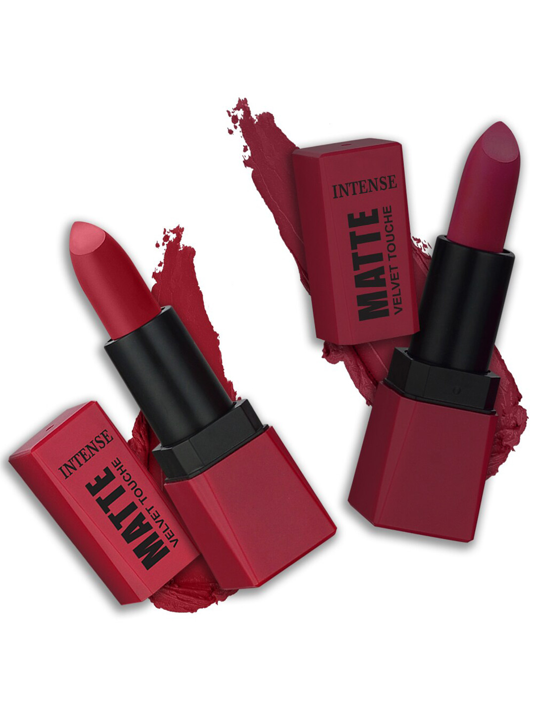 PERPAA Sensational Matte Intense Velvet Touche Set Of 2 Lipstick - MoodyMaroon&RockingRed