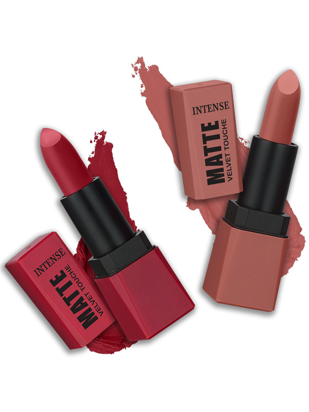 PERPAA Sensational Matte Intense Velvet Touche Set Of 2 Lipstick - Next to Nude&RockingRed