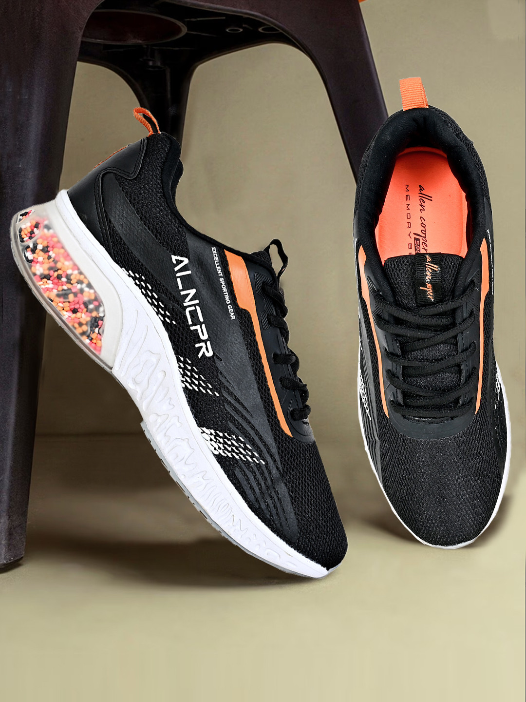 Allen Cooper Men Mesh Ultralite Running Non-Marking Shoes