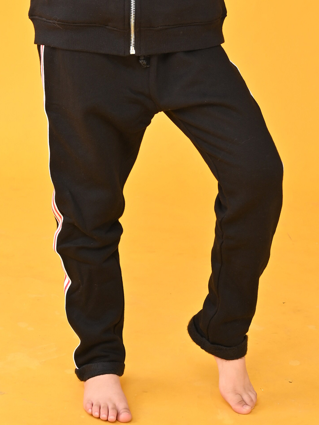 Anthrilo Girls Side Striped Relaxed-Fit Track Pants