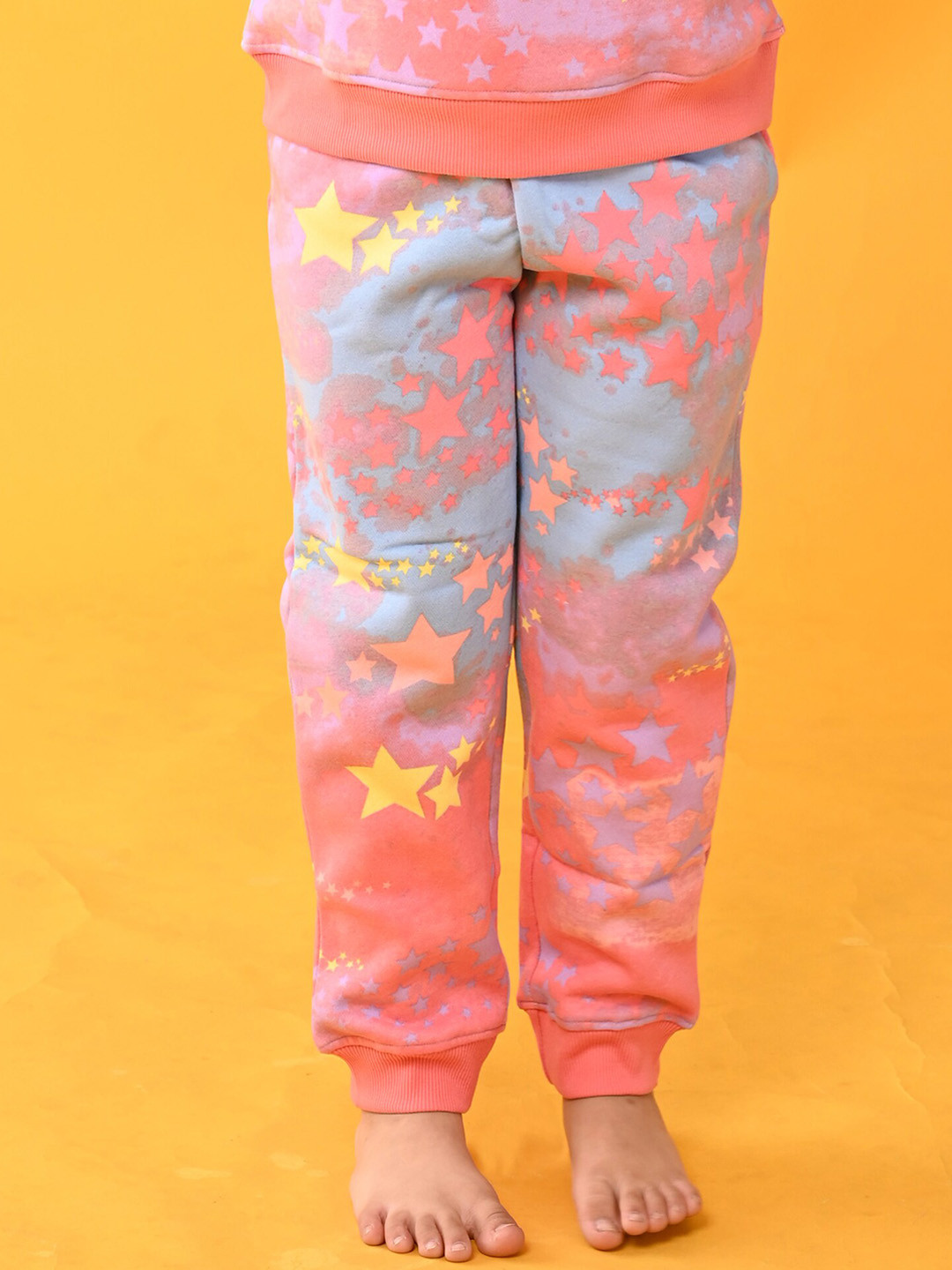Anthrilo Girls Printed Fleece Jogger Lounge Pants