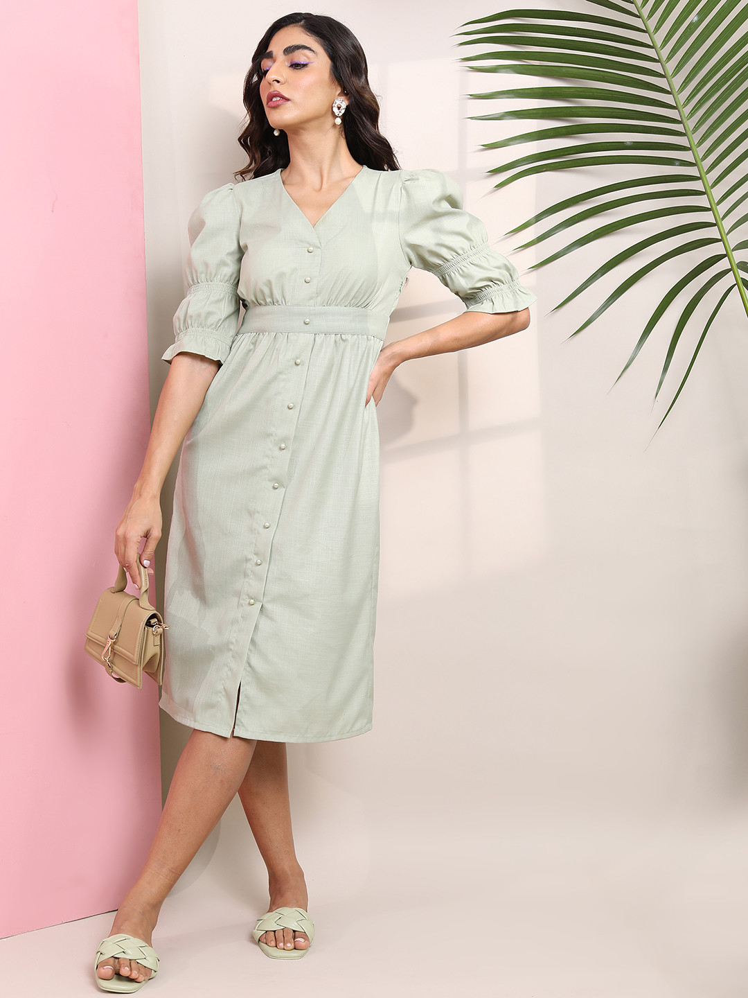 Tokyo Talkies A-Line Midi Dress