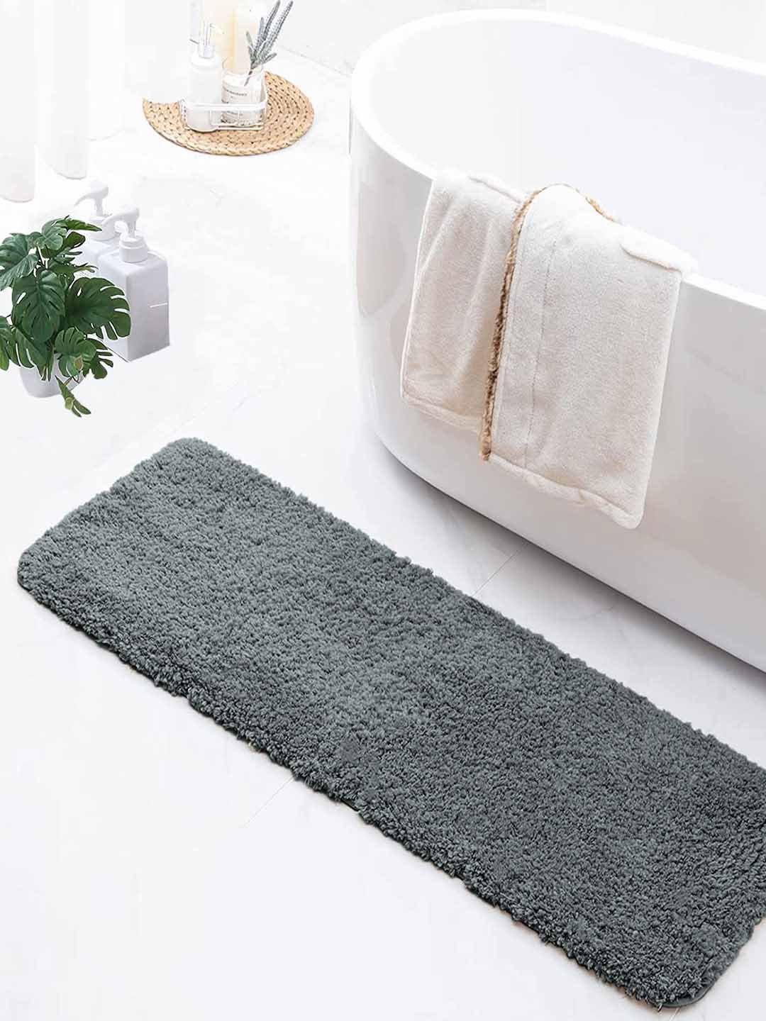 LUXEHOME INTERNATIONAL Vegas Grey 2800 GSM Microfiber Bath Runner