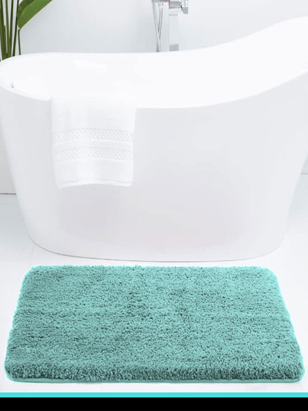 LUXEHOME INTERNATIONAL Vegas Blue 2800GSM Ultra Soft Microfiber Anti-Skid Bath Rugs