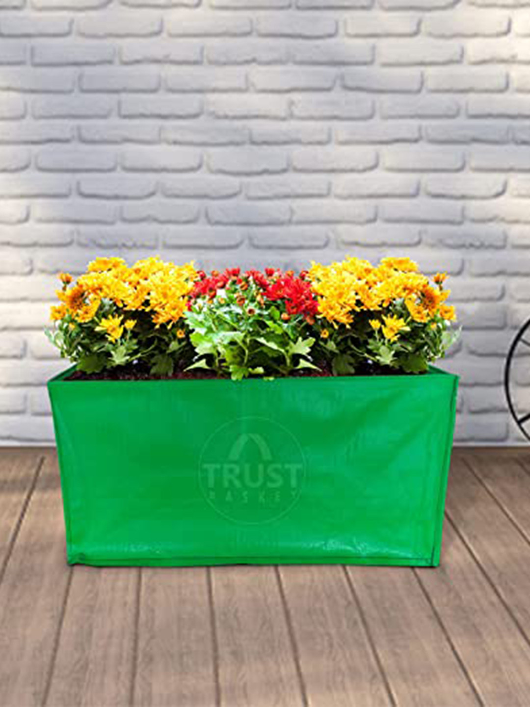 TRUSTBASKET Set Of 5 HDPE Rectangle Grow Bags