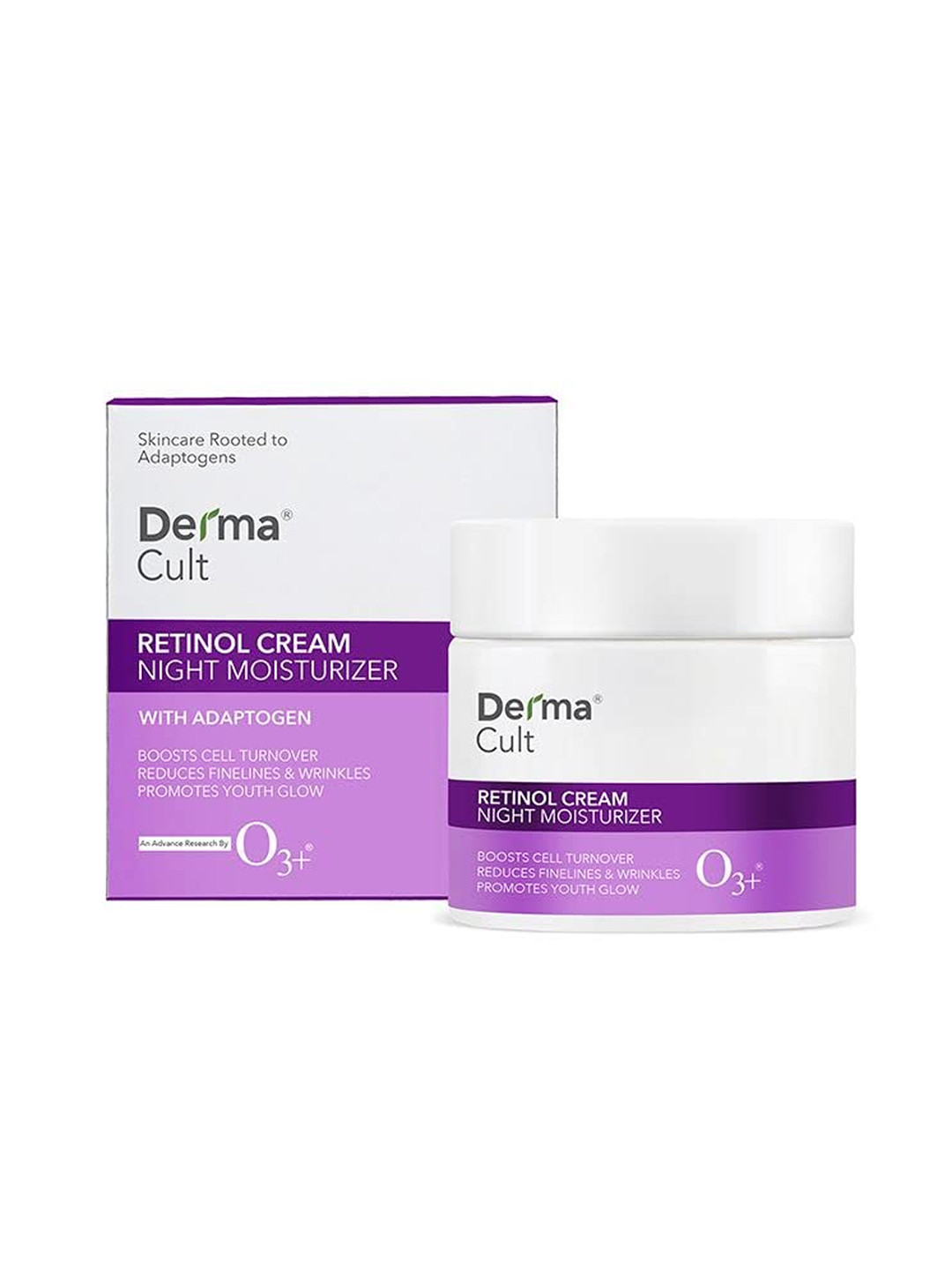 O3 + Derma Cult Retinol Cream Night Moisturizer with Adaptogen - 40 g