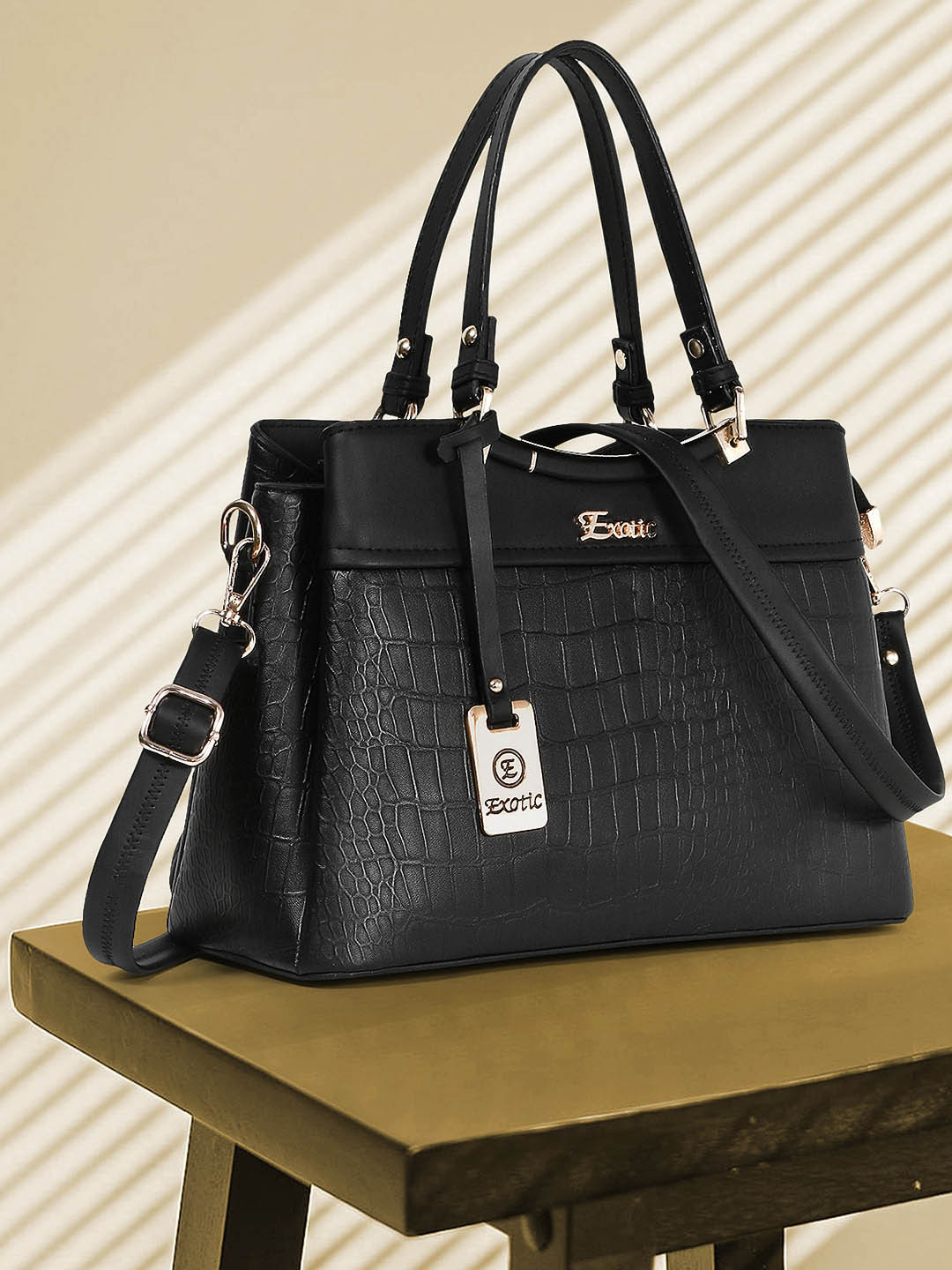 Exotic Textured Structured Handheld Bag with Tasselled