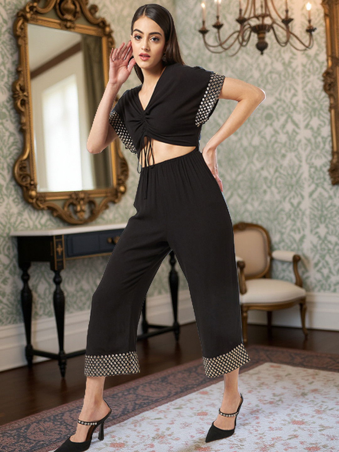 Zima Leto Solid Stylish Front Basic Jumpsuit