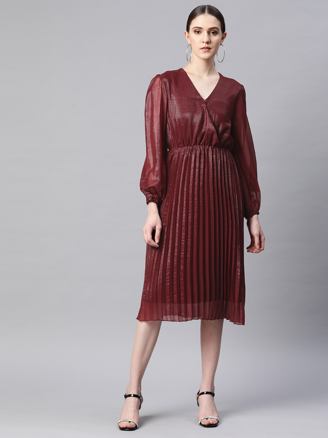 plusS Wrap Midi Dress