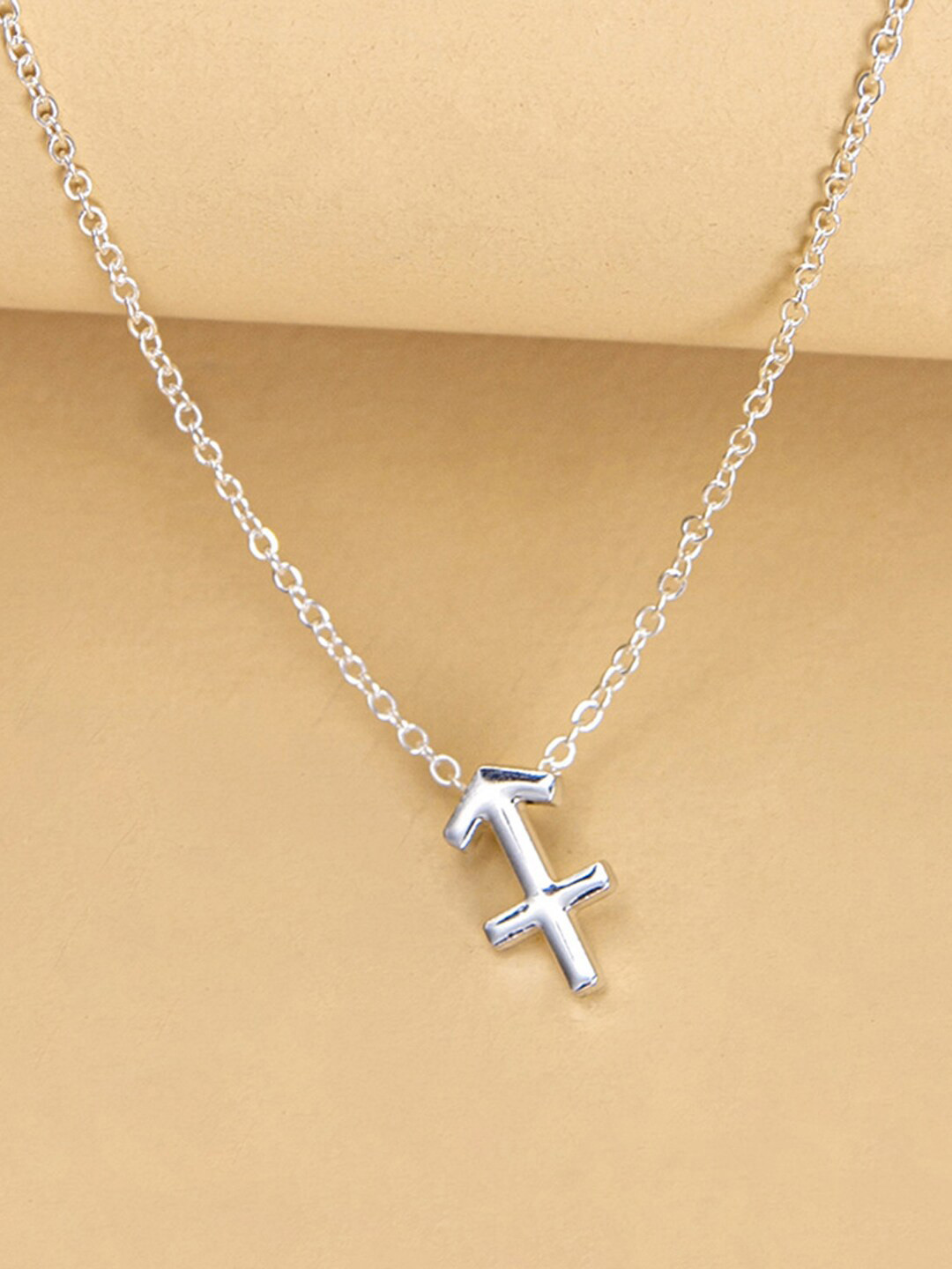 Young & Forever Brass Silver-Plated Necklace